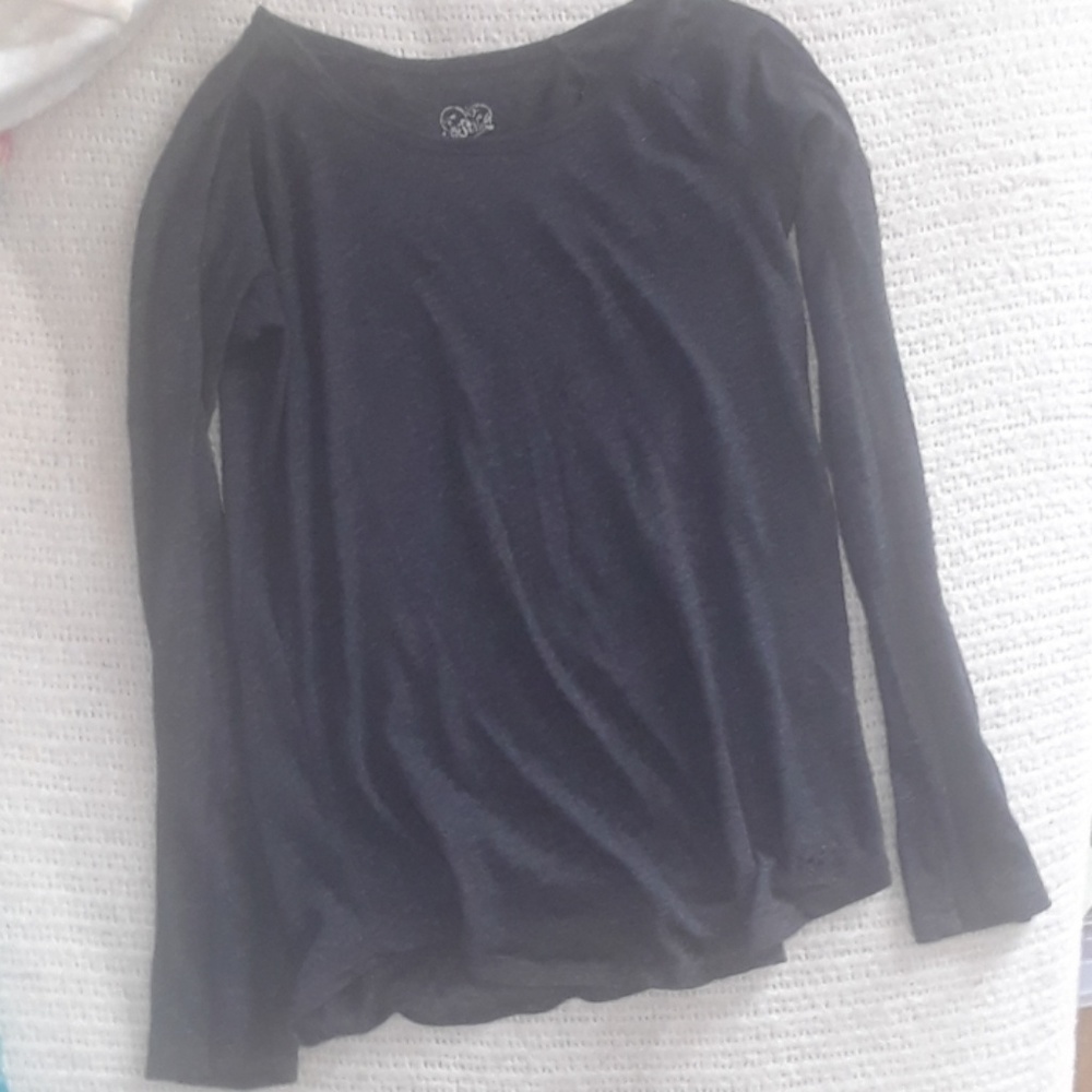 A dark grey shirt